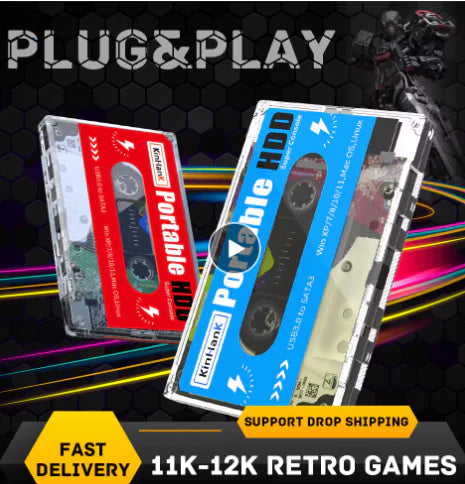 Plug And Play Retro Gaming HDD With 11K-12K Games For PS3/PS2/PS1/GameCube/DC External Hard Drives For Gaming PC