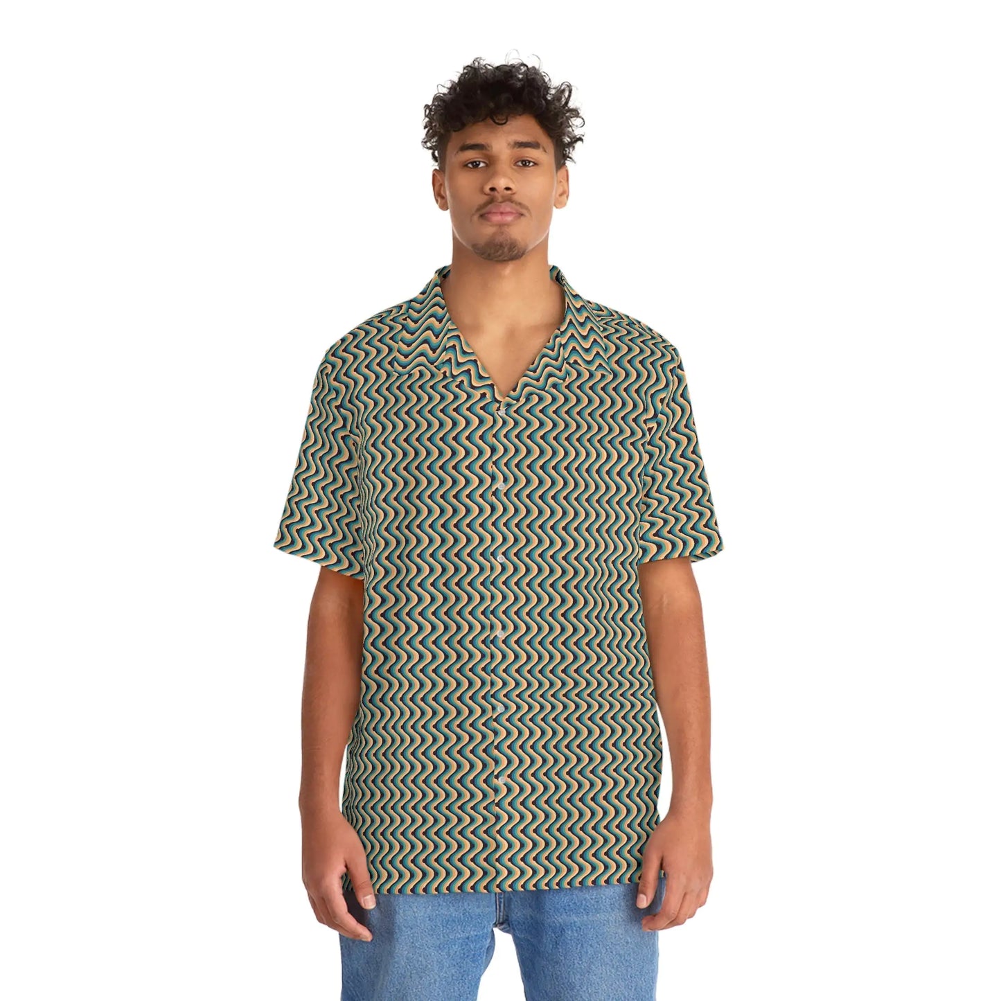 Men's Tropical Zigzag Hawaiian Shirt