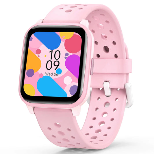 Kids Smart Watch Girls Boys, Smart Watch for Kids Game Smart Watch Gifts for 4-16 Years Old with Sleep Mode 20 Sports Modes 5 Games Pedometer Birthday Gift for Boys Girls (Pink) Pink