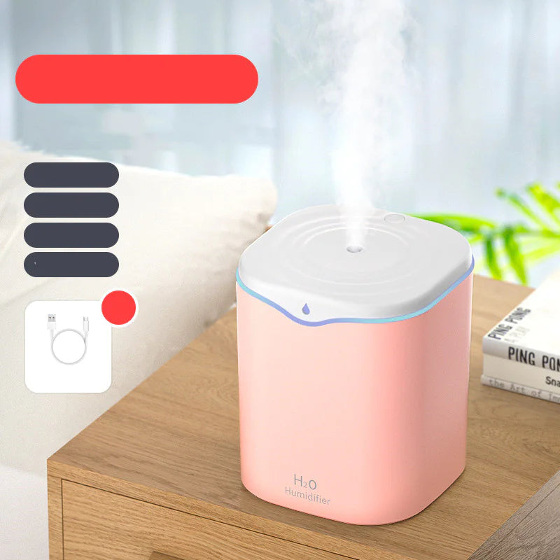 Household Silent Large Spray Colorful Water Drop Humidifier