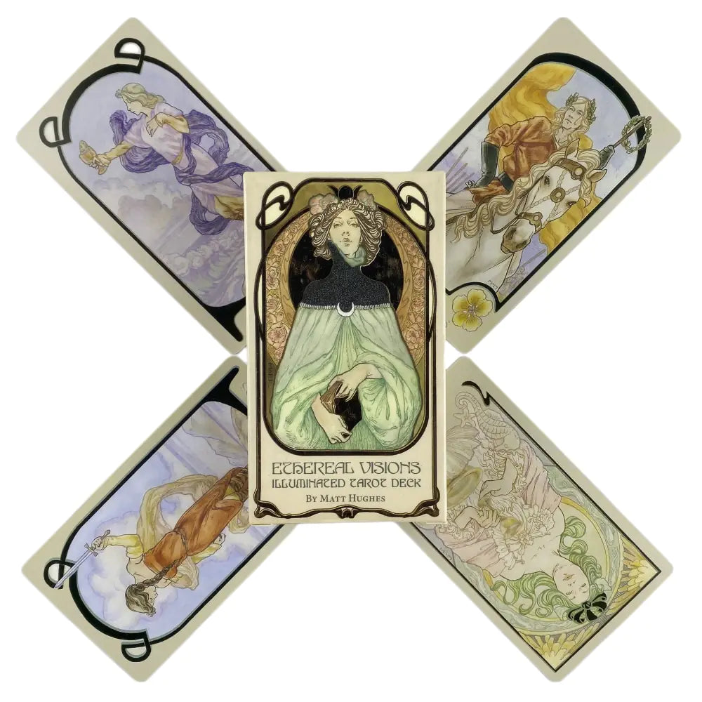 Ethereal Visions Illuminated Tarot Cards Deck Board Table Games For Party in Factory Price