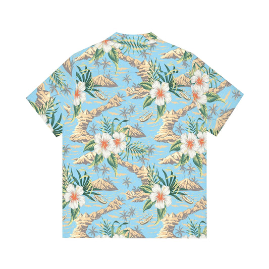 Men's Tropical Island Print Hawaiian Shirt